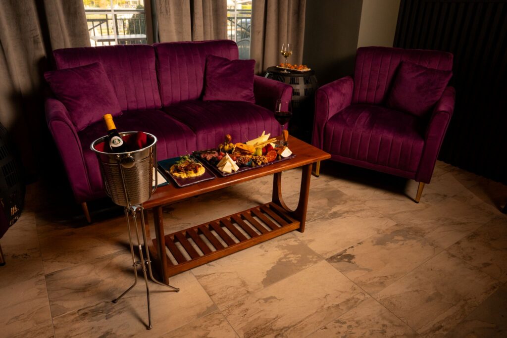 A cozy couch and seat