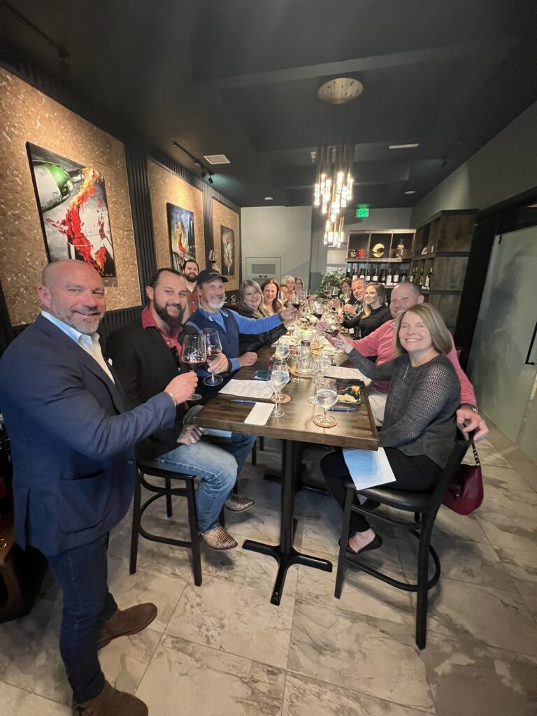 people toasting with their Bookwalter wine