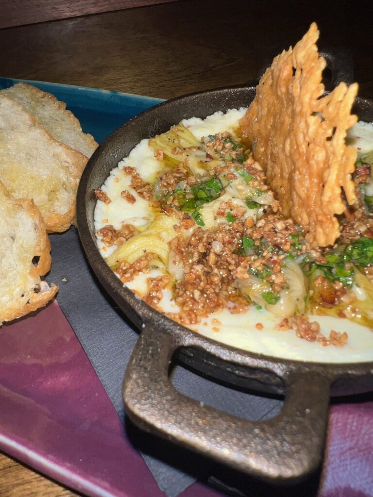 delicious dip with bread